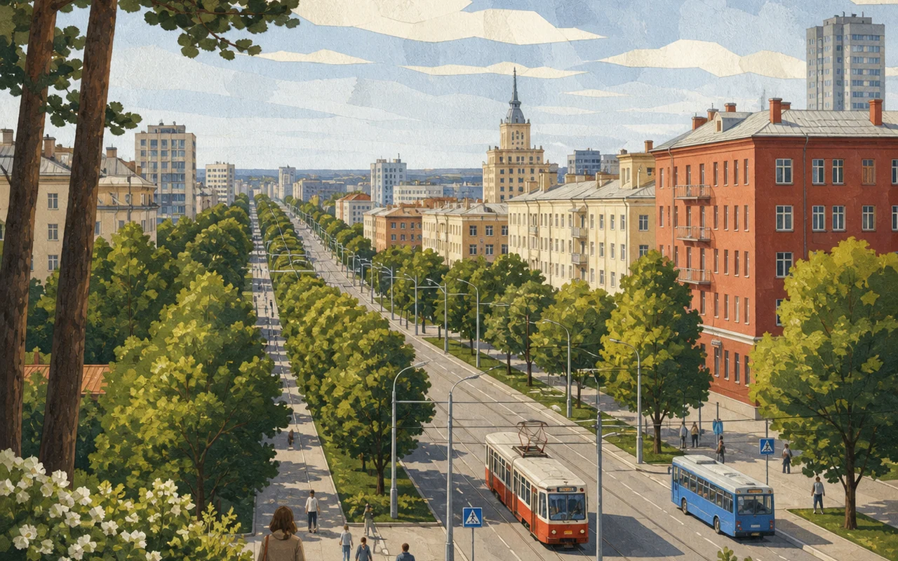 Зелёный бульвар и городская ось Свердловского района Перми